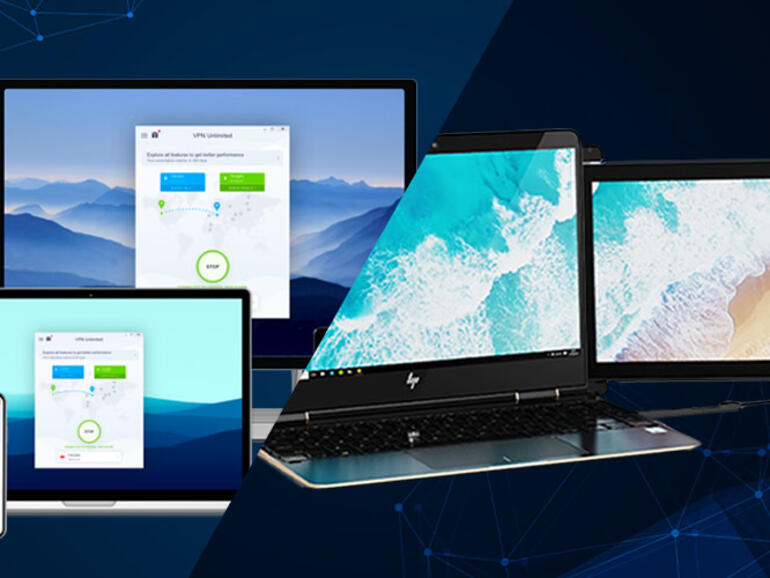 Get two extra displays for your laptop plus a lifetime of powerful VPN protection