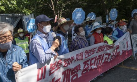 A South Korean village is protesting U.S. plans for THAAD missile defense upgrades