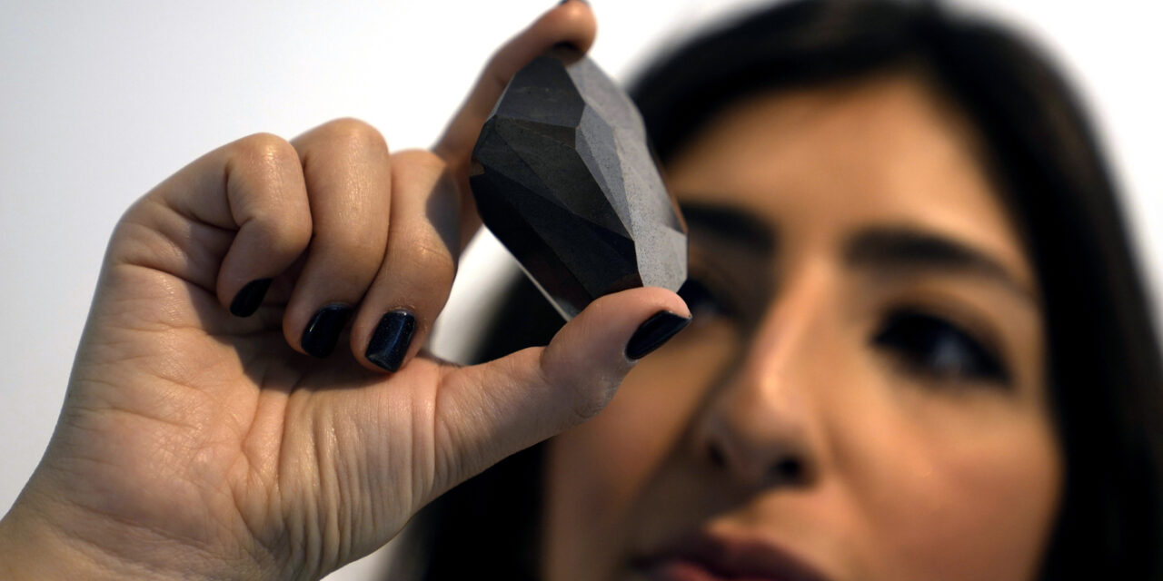 Sotheby’s unveils 555.55-carat black diamond thought to come from outer space