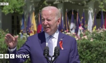 ‘Sit down!’ Biden heckled at White House by bereaved father